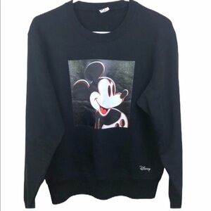 Walt Disney Black Sweatshirt Classic Mickie Mouse XS